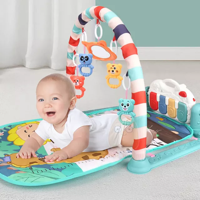 Baby Musical Activity Center Kick Play Piano Soft Baby Gym Floor Play Mat Toy 3