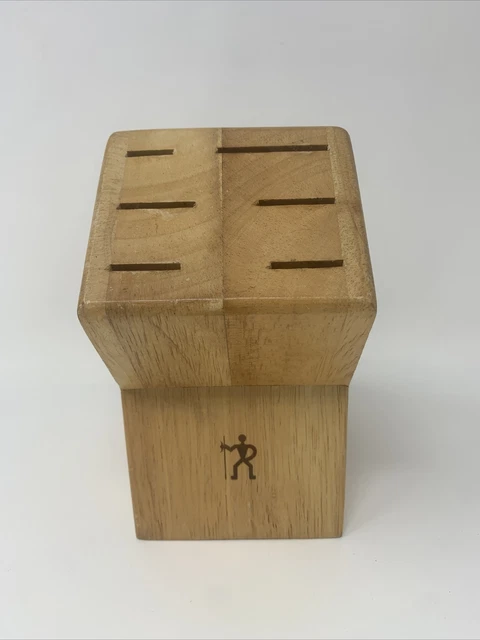 Cuchillo de madera JA Henckels International soporte de bloque 6 ranuras solo bloque