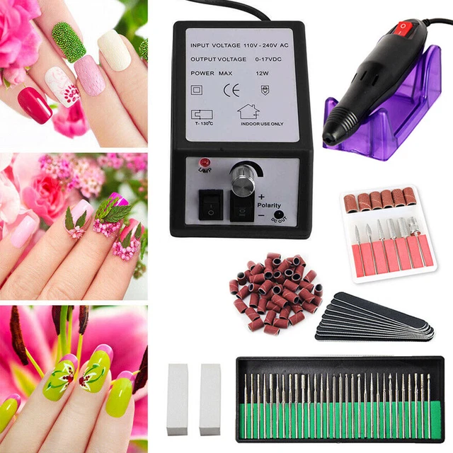 Elektrisch Nagelfeilen Nagelfräser Fräser Maniküre Pediküre Fußpflegegerät Set.