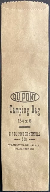 Vintage Dupont Tamping Bag for for DYNAMITE – MINING New Old Stock