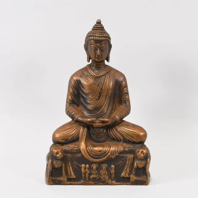 B54G44- Asiatika Bronzefigur Buddha Gottheit