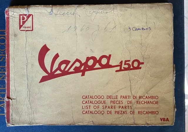 catalogo parti di ricambio Vespa 150 VBA 1960/1961