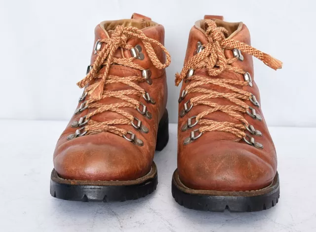 Vtg WOOD-N-STREAM by Weinbrenner Leather Mountaineering Hiking Boots Mens Sz 8.5 2