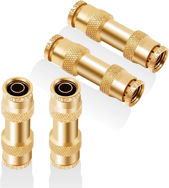 HaSaoMoi 3/8" Dot Air Fittings Push-To-Connect Fittings Straight Union 3/8" Tube