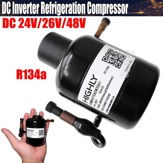 Low Vibration R134a Refrigeration Inverter Compressor DC 24V/48V Fridge Freezer