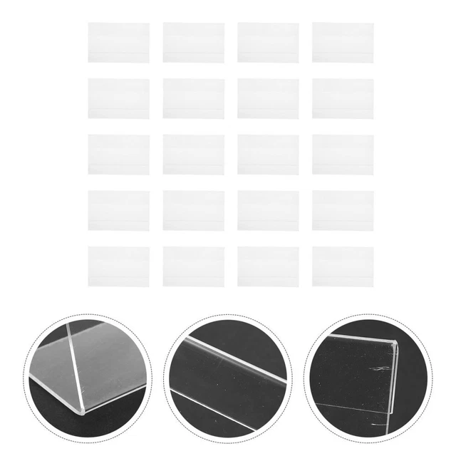 qxayxa 14 Pcs Porte Carte en Acrylique Transparent, Porte Menu, Porte Nom Table, Supports de Cartes en Acrylique, Porte Carte Postale, Porte Cartes Photo pour Mariages Fête Restaurants