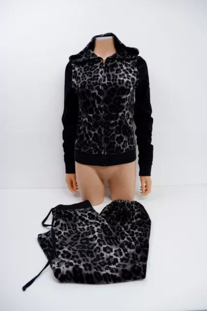 Set outfit da donna Juciy Couture taglia S-M 2 pezzi felpa con cappuccio e jogger in perfette condizioni