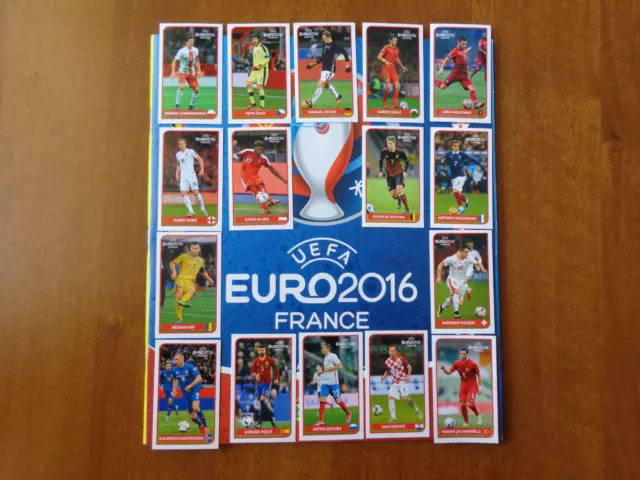 Panini EM Euro 2016 Bulgarien Coca-Cola 16x Komplettset HARDBACK Sticker + Album