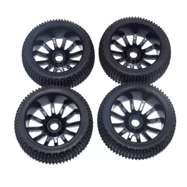 4Pcs Racing RC 1/8 Car Buggy 17mm Hub Wheels Rim and Tires Tyres for HSP HPI