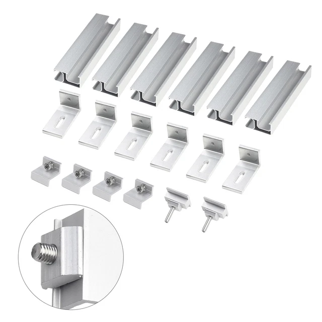 SOLAR PANEL PV Profile Mounting-Rail Flat Roof Metal Roof Solar Rail ...