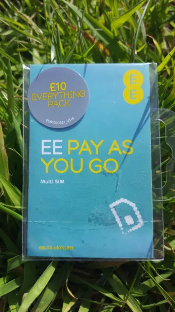 Carta SIM EE £10 Everything Pack Pay As You Go - Standard, Micro e Nano inclusa