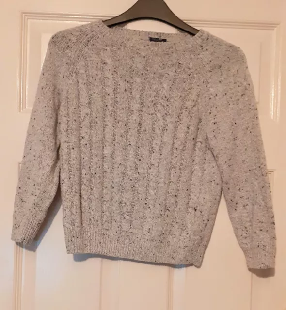 Boys Next Grey Cable knit Jumper Age 7 Years