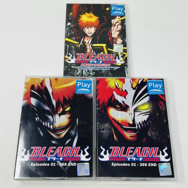 Anime DVD Bleach TV Series Vol.1-366 End+ Thousand-Year +4 Movie+2SP+Live  Action