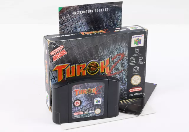 Turok 2: Seeds Of Evil Boxed - Nintendo 64 N64 Retro Game Cartridge PAL