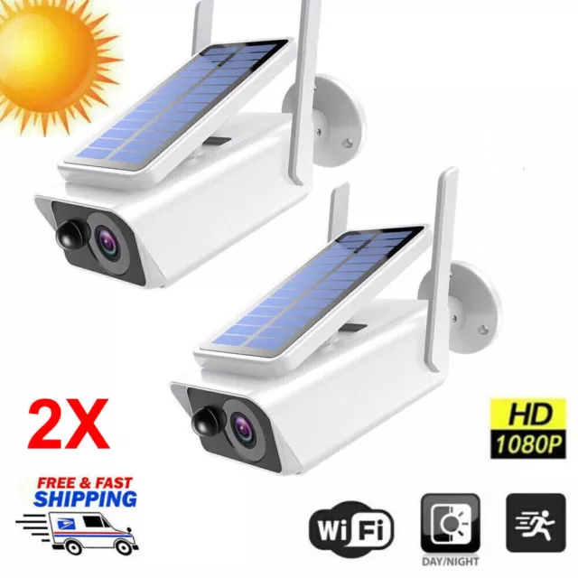 HD 1080P Wireless Solar Power WiFi Outdoor Home Security IP Camera Night Vision