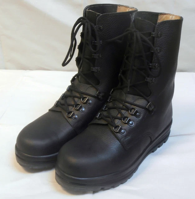 SWISS ARMY PARA Boots Black Leather Combat Assault Boot Military