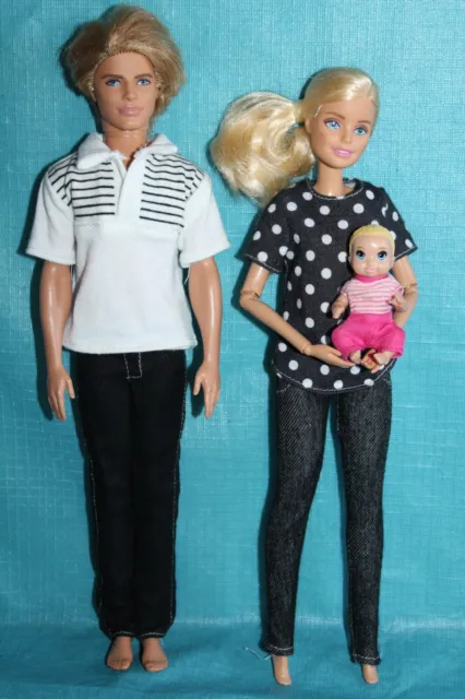 Mattel Barbie + Ken Puppe K13 Fashionistas Paar Mann Frau Baby Gelenke Arm Hand