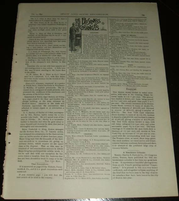 Original 1891 Full Page Illustrated Advertisement for The Electric Health Shoe 2