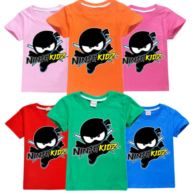 2022 Ninja Kidz Tv Kids 100% Cotton T-Shirt Gaming Short Sleeve Top Tee Gifts AU