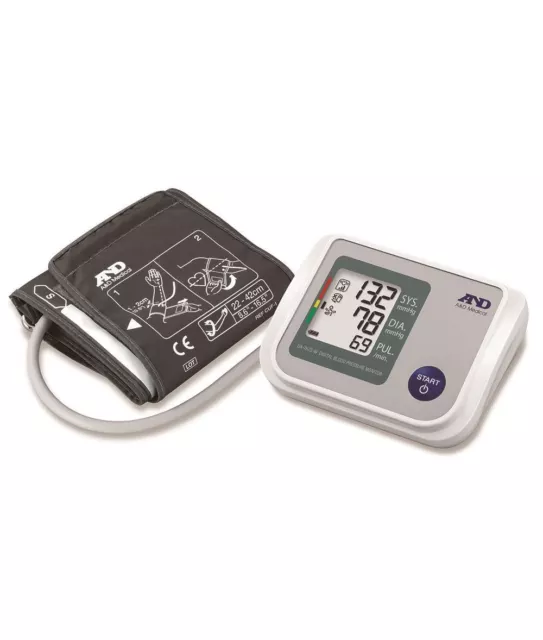 A&D Wide Range Cuff Upper Arm Blood Pressure Monitor UA-767S-W (22-42cm)