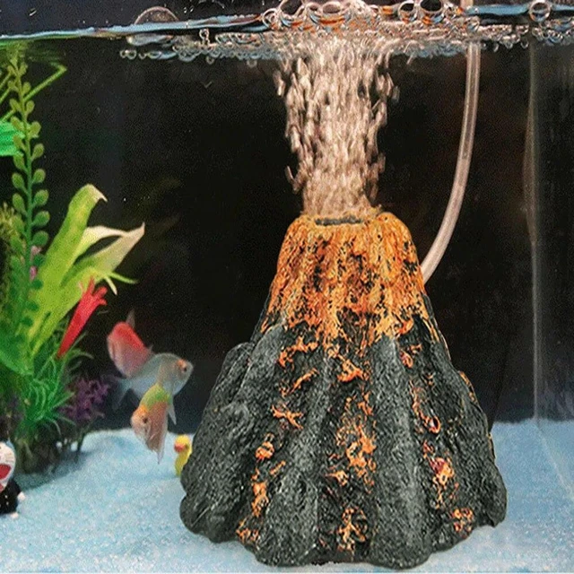 Low Noise Aquarium Oxygen Pump Fish Tank Mini Air Compressor Volcano Ornament