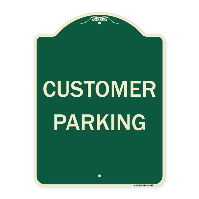 Designer Series - Customer Parking Heavy Gauge Aluminum Architectural Sign