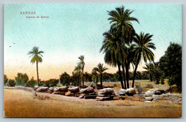 Egypt   Karnak  Avenue de Sphinx  Postcard