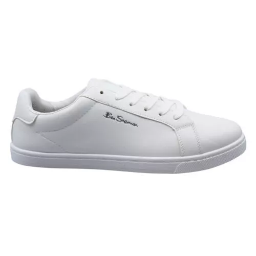 Ben Sherman Gino Scarpe da ginnastica sintetiche basse stringate - bianche. **** Ref VS4