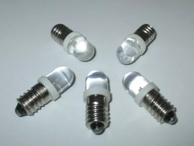 LED Schraubbirne E10 3,5-4,5Volt   5 Stück   -NEU-