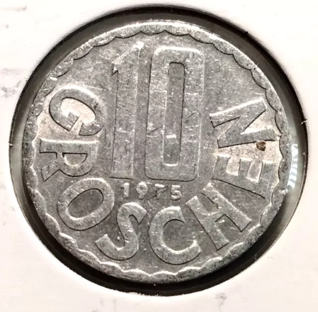1975  AUSTRIA  10 Groschen  Coin -  KM# 2878 - Combined Shipping (#INV8528)
