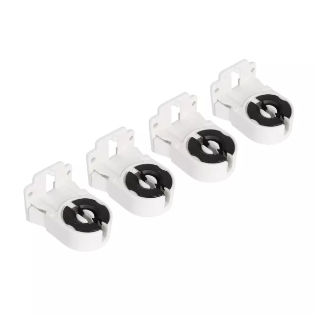 T8 Fluorescente Luce Supporto,4pz Non-Deviata Lampada Presa G13 Base,Bianco Nero