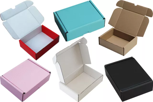 Pink Black Blue Red White Brown Cardboard Boxes Shipping Mailing Storage Gift