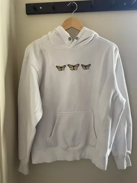 Ghanda Size 10 Butterflies Long Sleeve Pullover Womens Hoodie Jumper