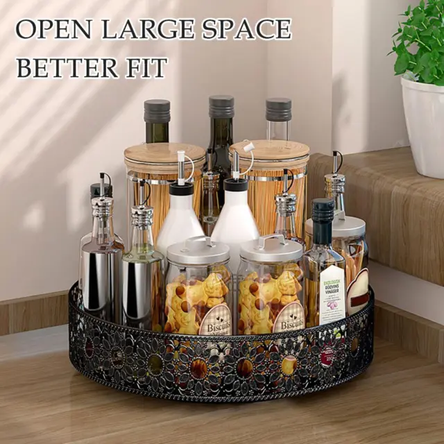 Kitchen Table Organizer Counter Tray Rotating Spice Rack Organzier Pantry.