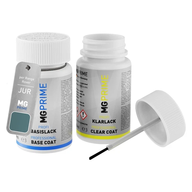 Kit Vernice Di Ritocco MG Prime Per Land Rover 644 Oslo Blue Pearl - Base E Trasparente, 50ml Ciascuno