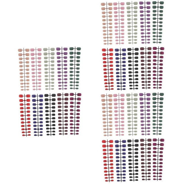 Juego de 720 fundas decorativas para uñas abdominales decoración de uñas falsas