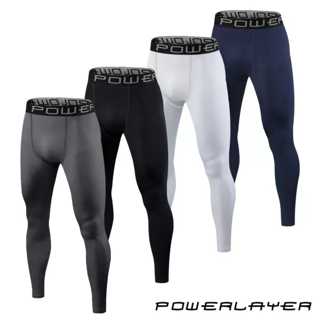 Compression Base Layer Tights PowerLayer Mens Boys Bottoms Thermal Skins Sports