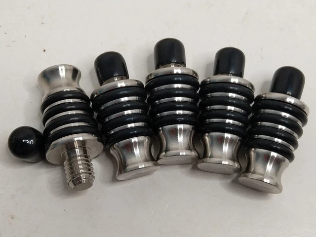 Lot Of 5 Stainless Steel Whiskey Wine  Stopper Wood Lathe Fast Woodturning