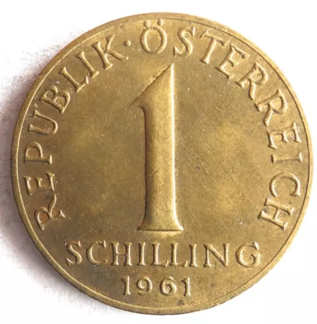 1961 AUSTRIA SCHILLING - Excellent Coin - FREE SHIP - Bin #149