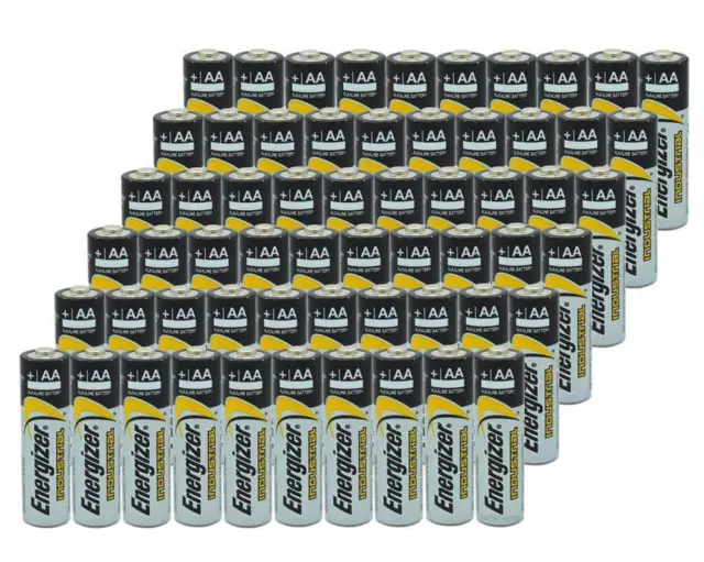 60 x Energizer Industrial AA Mignon LR06 Alkaline Batterien