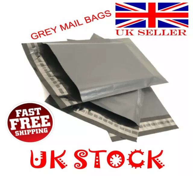 Cheap Strong Grey Mailing Post Mail Postal Bags Poly Postage Self Seal All Sizes