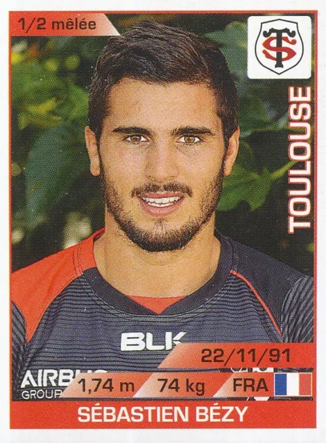 255 Sebastien Bezy # Stade Toulousain Top 14 Sticker Panini Rugby 2016