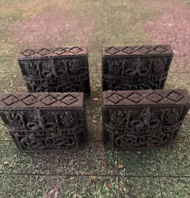 Dwarven Forge free-standing Forsaken Walls x4 unpainted Dwarven Forge free-standing Forsaken Walls x4 unpainted