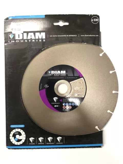 disque diamant d230 diam industries acier inox neuf