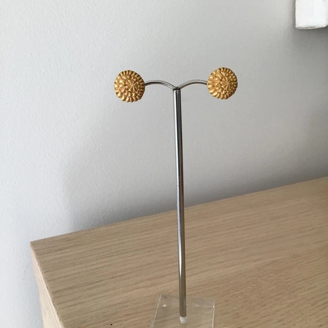 MOMA Matt Gold-Plated Stud Earrings/Fossil Design