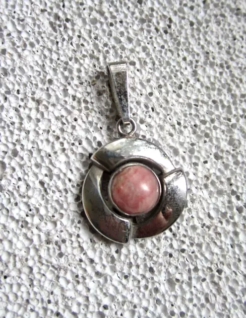 vintage silber 925 ahänger mit rhodochrosit A*D (Andreas Daub, Pforzheim)