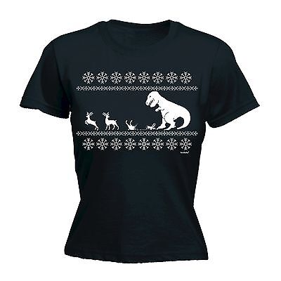 Christmas Lunch For T-REX Ladies T-SHIRT Tee Dino Funny Present Gift Xmas