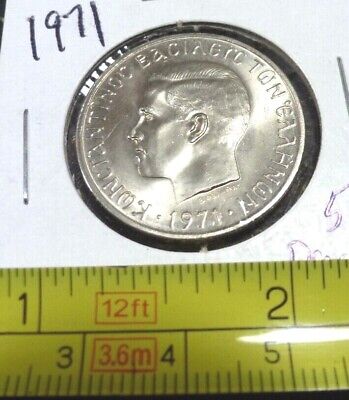 1971 Greece  5 Drachmai Coin Copper-Nickel   *152