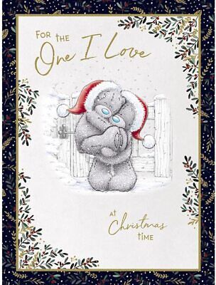 Tarjeta de Navidad grande Bear Being Lifted One I Love