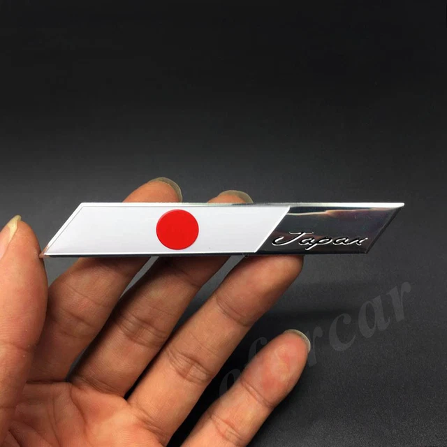 NEW ALUMINUM JAPAN Japanese Flag Car Trunk Fender Badge Emblem JDM